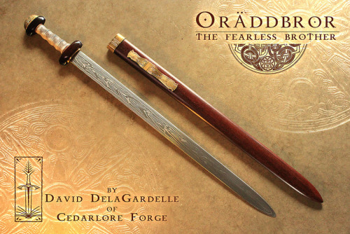 art-of-swords:Handmade Swords - Oräddbror Swordmaker: David DelaGardelleOAL: 35 1/2&r