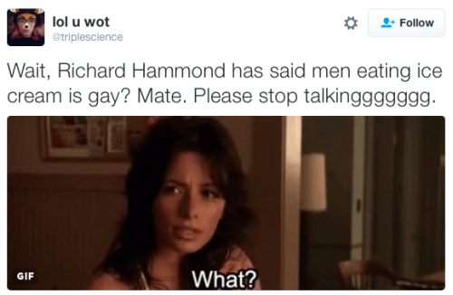micdotcom: Richard Hammond reached a new level of fragile masculinity by saying he’s too straight to