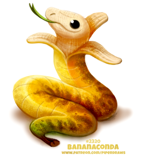 cryptid-creations:Daily Paint 2320. Bananaconda Prints available at: ForgePublishing.comFor f