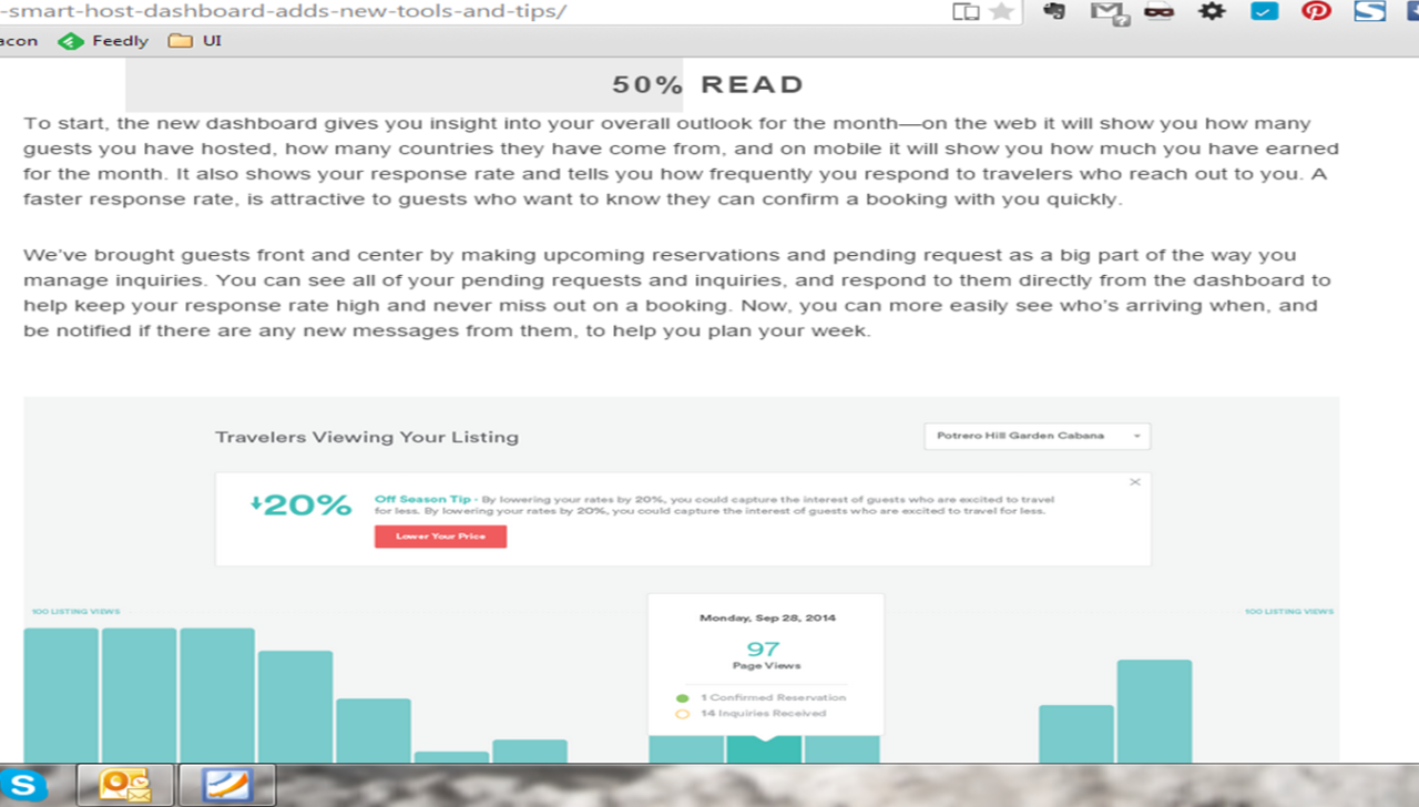 Product UX | Display the percentage of read #Airbnb