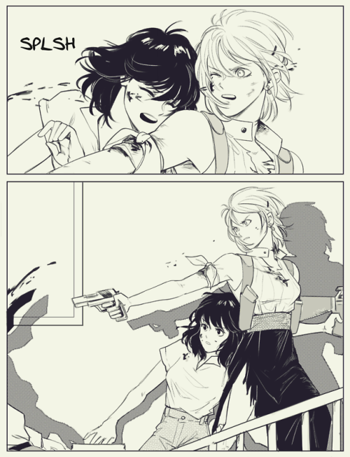 florbe-triz:Redrawing some Banana Fish panels with so little changes on them *wink*BF Fem version fo