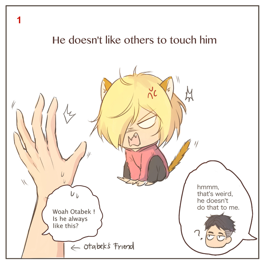 awen-ng:A little story about otabek’s thought on a grumpy cat ( yurio ) he picked