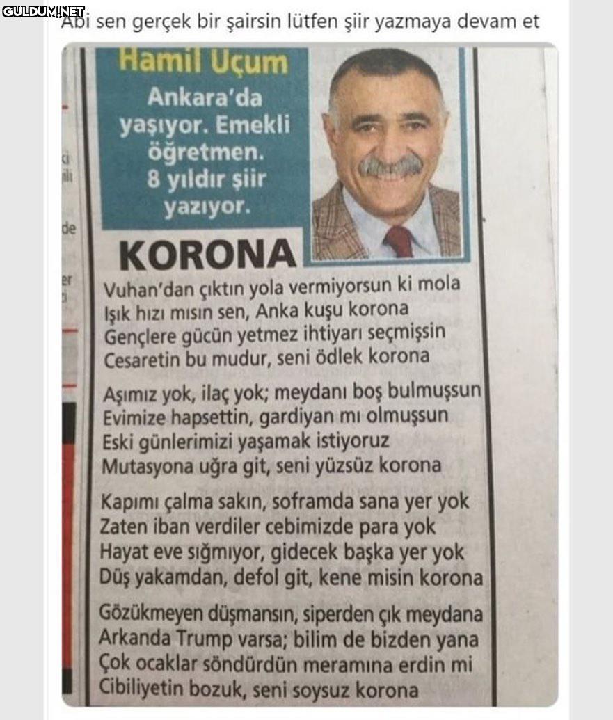 Bu şiiri bir arkadaşına...