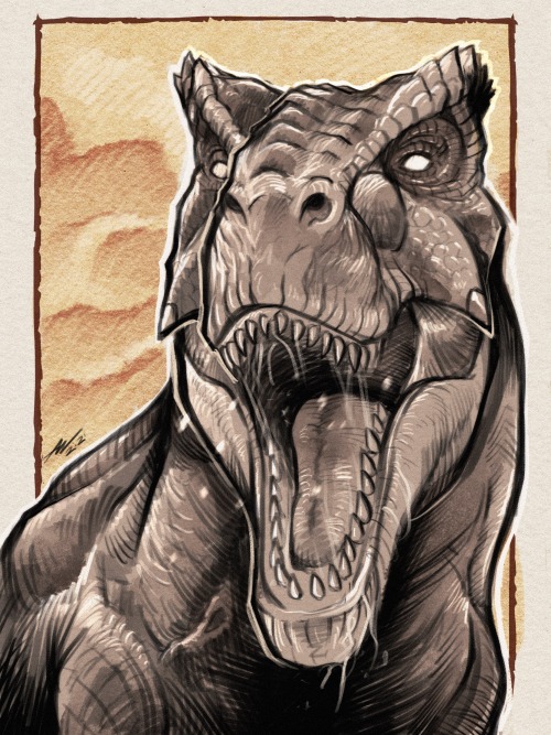 Hi there! Warm up sketch: T.Rex (1 hour)