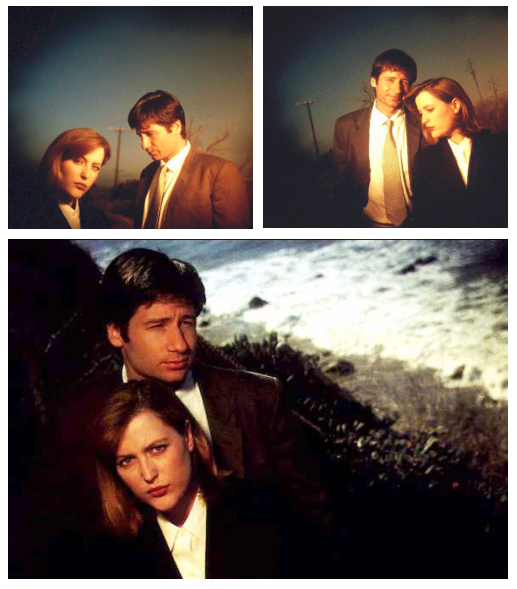 everdeer:seeingbeyondfear:  apprenticemockingbird:  Remember all those promo pics that made it look like Mulder and Scully were going to the prom?  I’m coming up short on THE prom promo pics, but I’ve always felt they were part of a larger series,