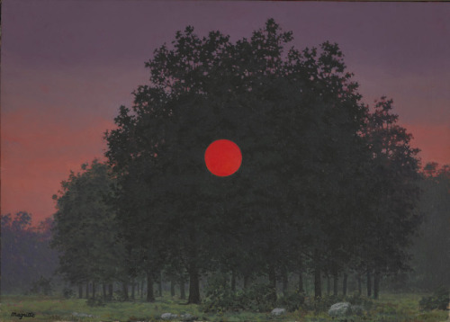 redwineandcigs: bepeu: Le Banquet, 1957 and 1958 by René Magritte Super moon