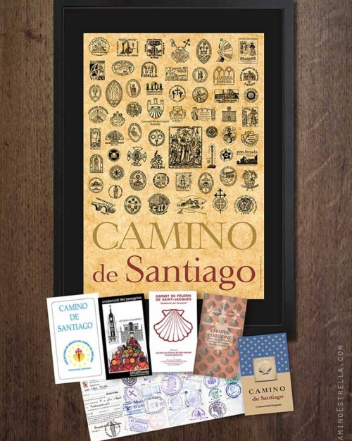Personalised Art print “Stamps of the Camino de Santiago”✈️ Worldwide shipping For more information 