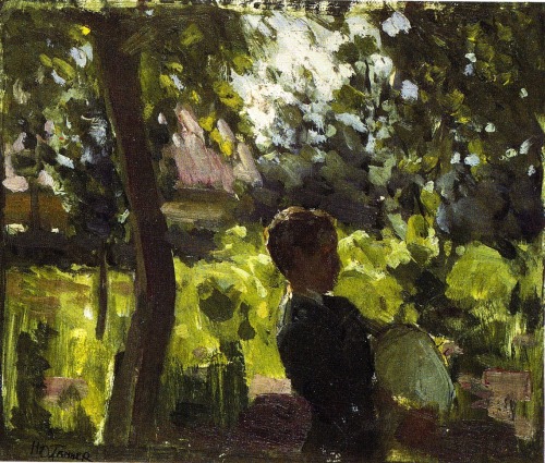 artist-tanner:  Study for The Bagpipe Lesson, 1892, Henry Ossawa Tanner