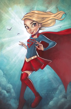 chrissiezullo: Colored in my Supergirl sketch! Hope you guys like it 😬.
