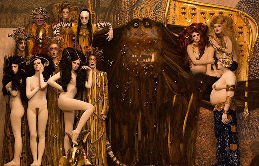 culturenlifestyle:  Photographer Recreates Gustav Klimt’s Golden Paintings  Based