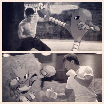 Gooster 'y SAVEOURCHIL So, @Pokemon has Hitmonlee and Hitmonchan,  obviously after Bruce Lee and Jackie Chan.