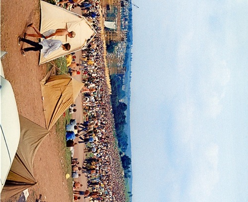   45 years ago, on this day, August 15th, Woodstock began in 1969. - Photo by Elliot Landy, “Woodstock, before the music began” 