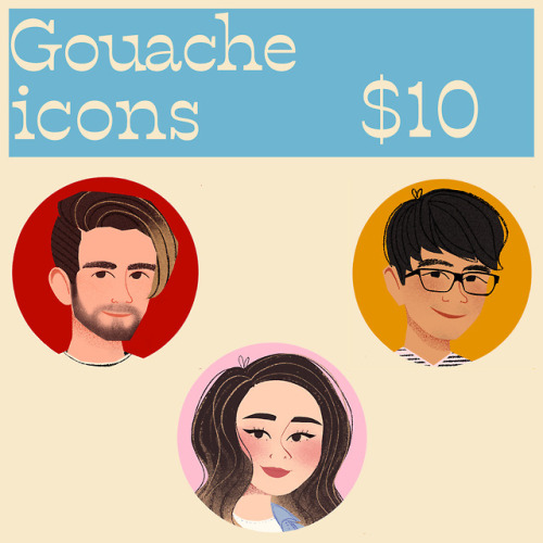 updated my commission post with a new icon style and updated examples! school is starting and I’m de