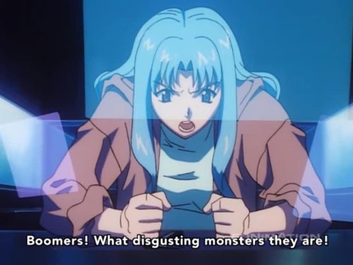 hellstobetsy:The robot antagonists of Bubblegum Crisis are called Boomers, giving the series a very 