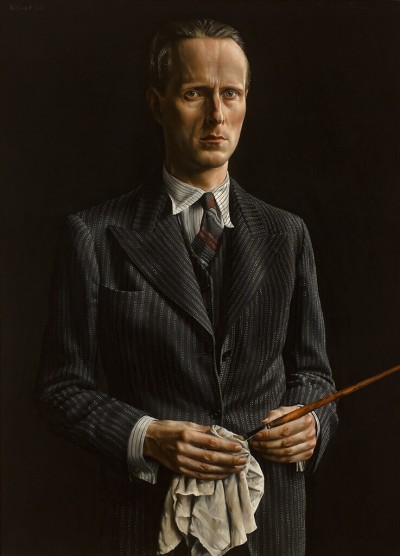 visual-sandwich:Carel Willink - Self-portrait with Brush and White Cloth - 1936