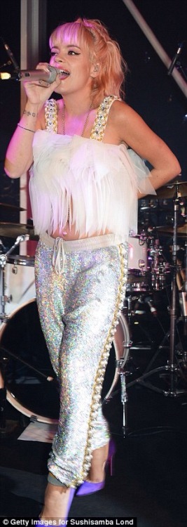 Lily performing at a SushiSamba party in London