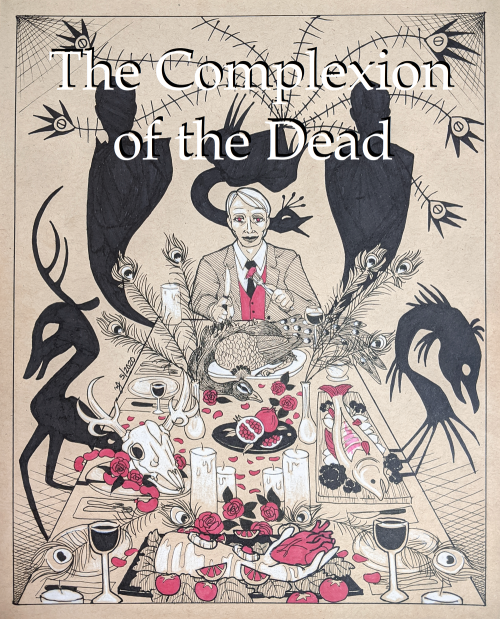 My art for the 2020 Eat the Rude Big Bang story The Complexion of the Dead by @faerieishee, which I 