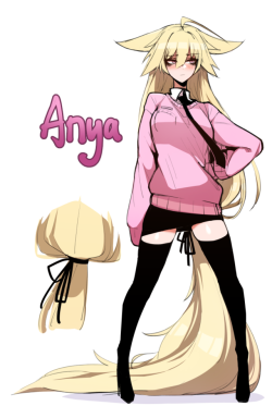 jdotkdot5:  meet my oc, Anya!she’s a mofu