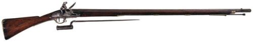 British Long Land Pattern Brown Bess flintlock musket with markings of the 16th Regiment.from Rock I