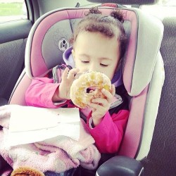 blunts-n-vodka:  She loves #donuts 🍩 #MiniMe #KrispyKreme #Korynn