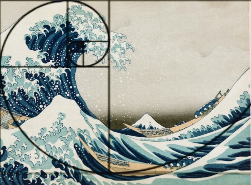 vanwilde: Art // The Golden Ratio.  The Great Wave off Kanagawa - Hokusai // The Kiss - Klimt // The