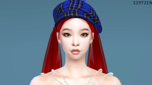 CC : Hair 008 - CHUNGHA &lsquo;Tonight&rsquo; by SIMTZENNew mesh 66 Swatches All LODs availa