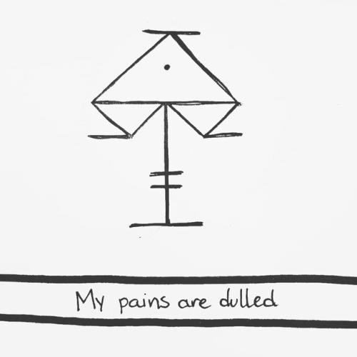 “My pains are dulled” This sigil is in no way meant as replacement for therapy, medicine, and/or sim