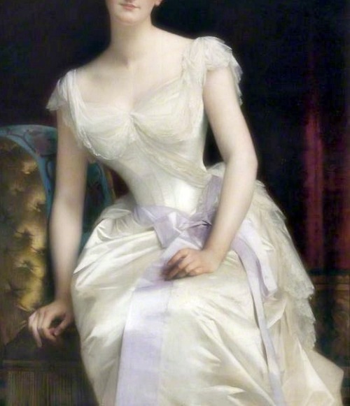 sadnessdollart:Portrait of Mary Victoria Leiter, Lady Curzon, Detail.by Alexandre CabanelDated: 1887