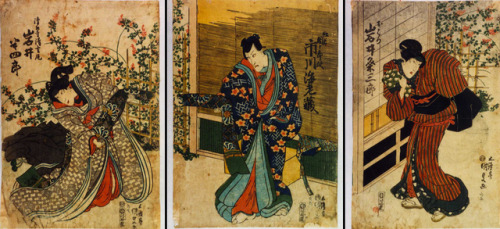 106. Hannibal 1x02 ‘Amuse-Bouche’vsKabuki Actors portraying Young Girl, Man and Woman, 1832 (Ukiyo-e