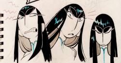 rabiesvaccine:  Stylized Satsuki doodles