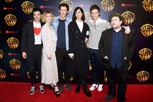 Ezra Miller, Alison Sudol, Callum Turner, Katherine Waterston, Eddie Redmayne and Dan Fogler attend 