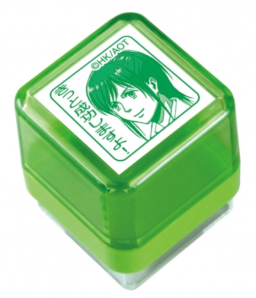 snkmerchandise: News: Stamp Company’s SnK Manga Dialogue Stamps Original Release Date: March 2017Retail Price: 540 Yen each; 6,480 Yen for box of 12 Stamp Company has unveiled a new set of SnK stamps, featuring characters and their respective key pieces