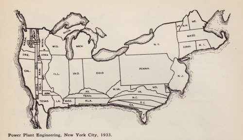 Horsepower map of the United States, circa 1933.