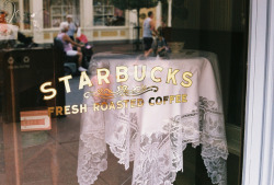 conjoining:  Starbucks by Di Farah on Flickr. 