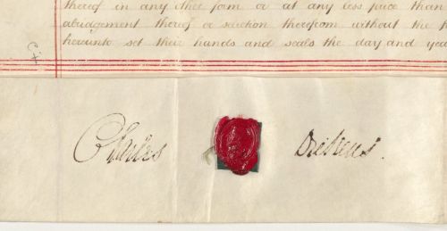 Dickens, Charles, 1812-1870. Contract with Chapman and Hall for the publication of the Pickwick Pape