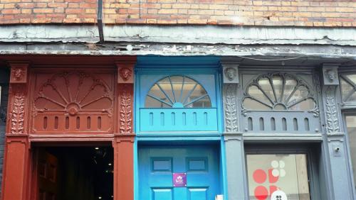 Some doors in Stonegate, York, England.