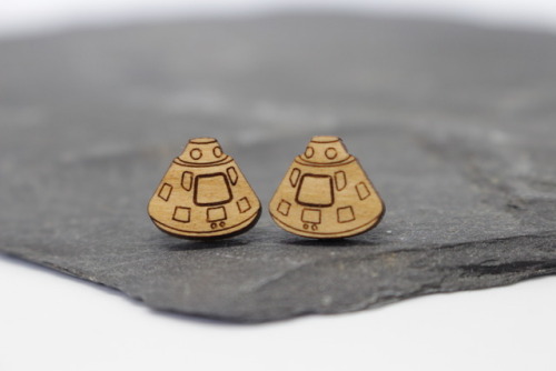 These cute little Apollo 11 command module stud earrings are now on our Etsy Shop!