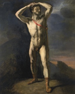 Théodore Géricault (French, 1791-1824), Académie D’homme Nu Au Glaive [Nude