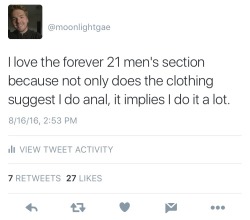 Deadlyflashesofgreen:  I Wear Lots Of Forever 21, And Yet, I Still Get No Anal….