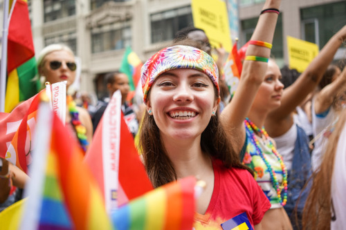 activistnyc:This is what PURE JOY looks like!! #NYCPride #prideparade #loveislove #lovewins