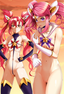 Janong49:    Star Guardian Lux And Star Guardian Jinx From League Of Legends. Patreon 