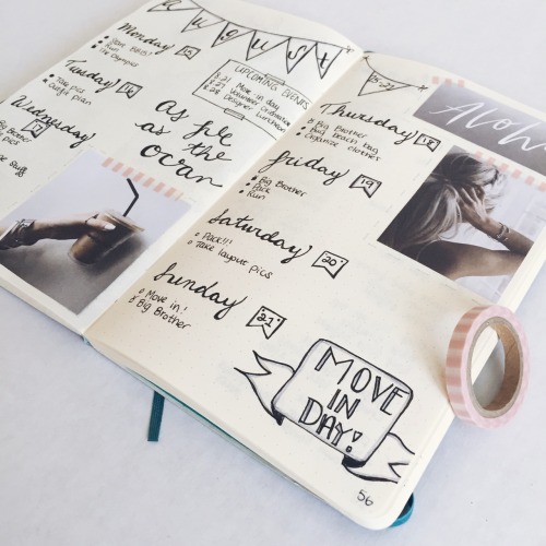 studyincafe: 8.24.16 • My spread for my last week of summer. I’m now officially moved int