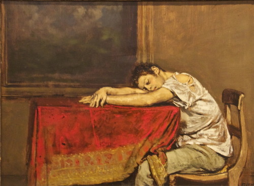bloghqualls:  k250966:  Walter Stuempfig   Walter Stuempfig (1914-1970) Philadelphia, PA.The Red Tablecloth. Spencer Art Museum, Lawrence, Kansas.