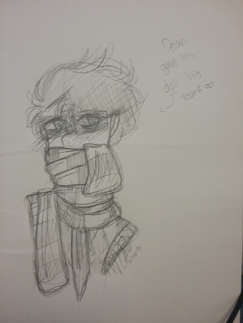 Text says: “Decan gave his doll his scarf”I also have a pic of Viran in Decan’s Hat and Scarf, I’ll 