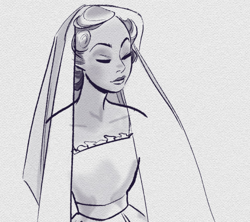 calartscharacteranimation:  jenessawarren:  sketched based off of all my grandmas super gorgeous wedding pics  Gorgeous work from alum Jenessa Warren.