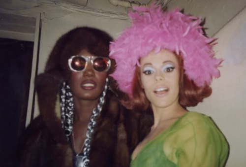 Grace Jones with Lady Miss Kier of Deee-Lite, New Years Eve 1991