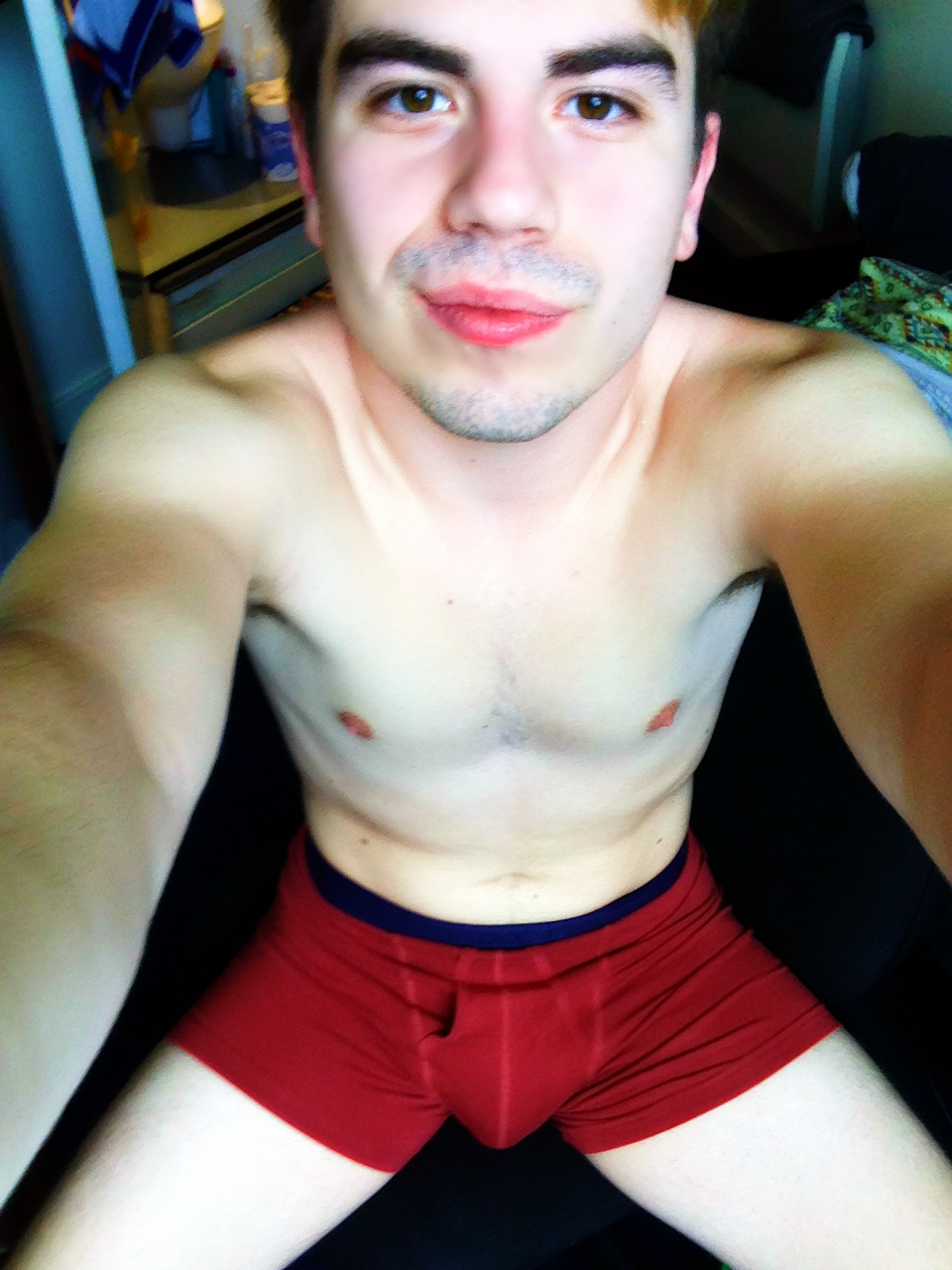 0gygia:  Trying out my new boxers 