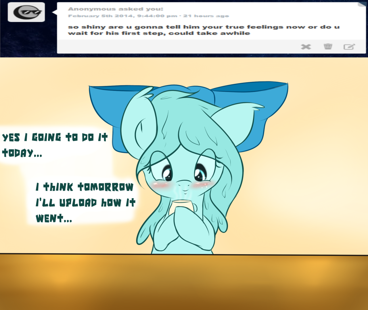 askshinytheslime:  Sh: I blushed… did i…?  CutieShiny~ &lt;3