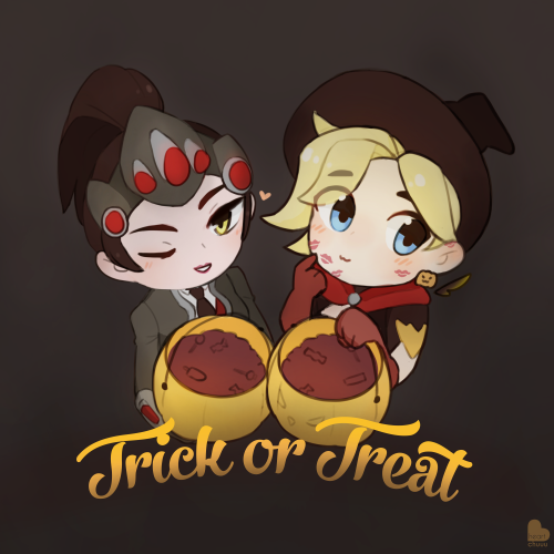 heart-chuuu: Mercymaker + Halloween? What could be better ️ 