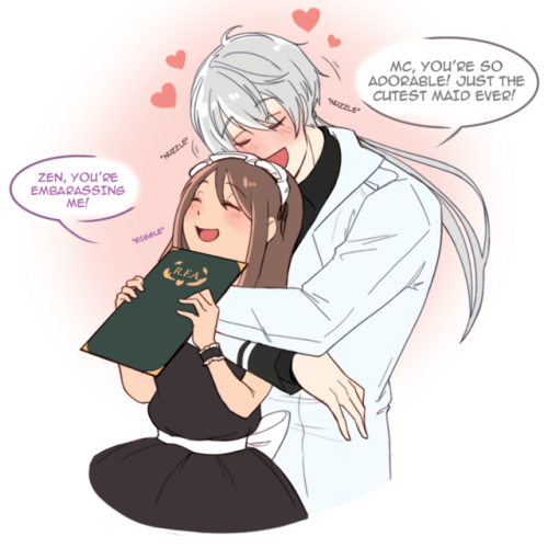 Reposts on Instagram are allowed as long as you tag me!Reminder that Zen loves maids, my MC for Zen 